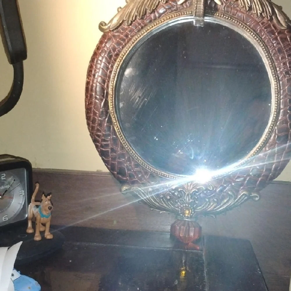 Elephant Design Brown Wall Mirror